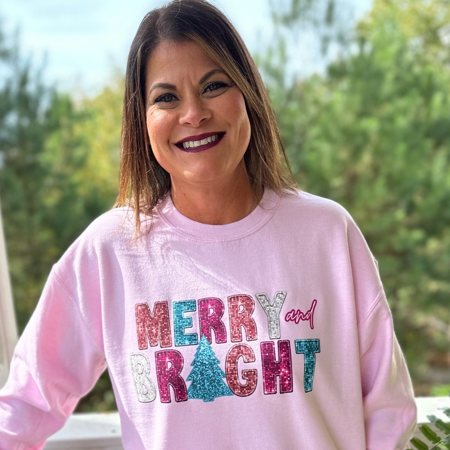 Merry And Bright Women's Graphic Sweatshirt