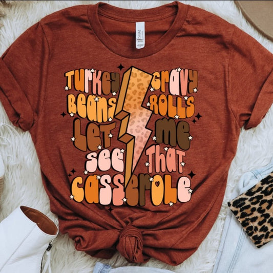 Turkey Gravy Beans and Rolls Lightning Bolt Women's Crew Neck Cotton Graphic Tee