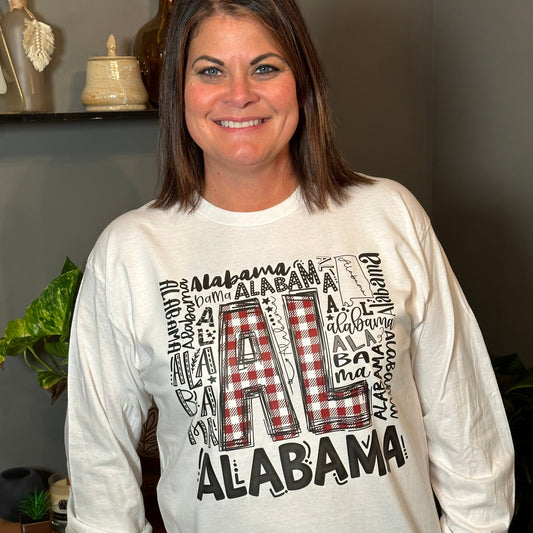 Be the life of the party in this Alabama Graphic Long Sleeve Graphic Tee!