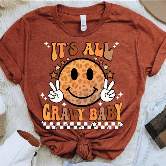 It’s All Gravy Baby Smiley Face Women's Graphic Tee