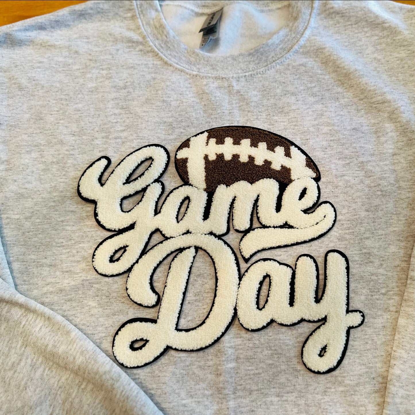 Chenille Football Game Day Women's Sweatshirt