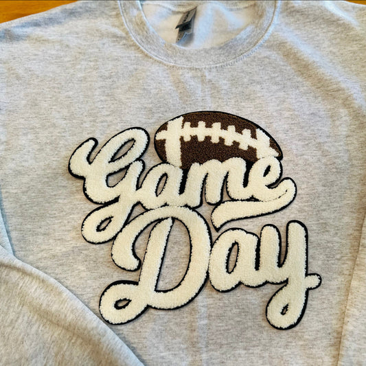 Chenille Football Game Day Women's Sweatshirt