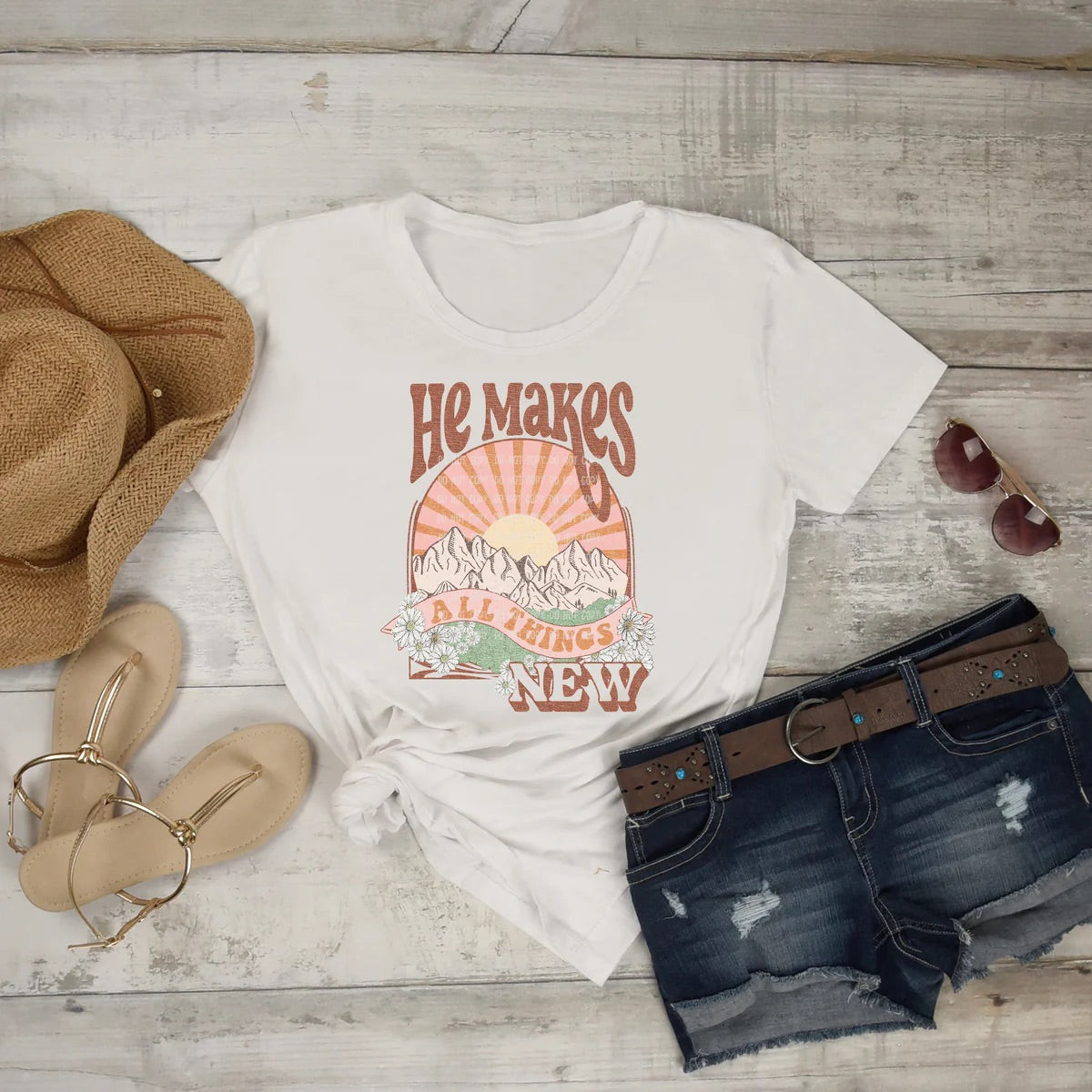 He Makes All Things New Christian Tee