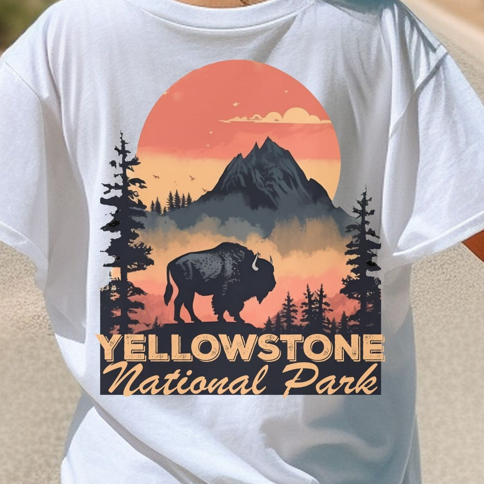 Women's Adventure T-Shirt - Embrace Yellowstone & Travel Exploration