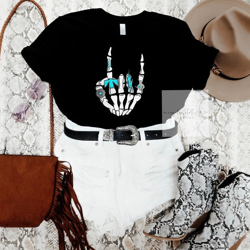 Western Skull Hand Women's T-Shirt