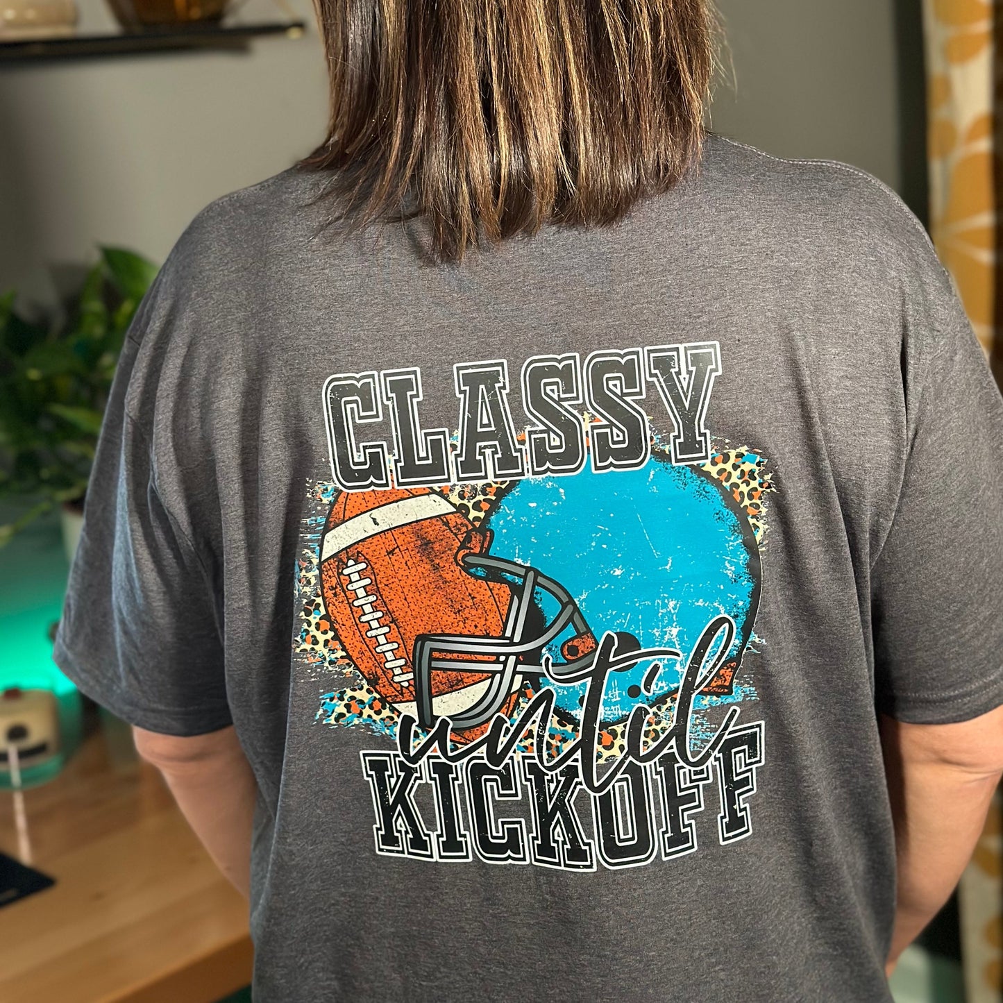 Touchdown Threads: Score Style Points with Our Classic Until Kickoff Football Showdown Graphic Tee! Get Ready to Win the Wardrobe Game this Season!