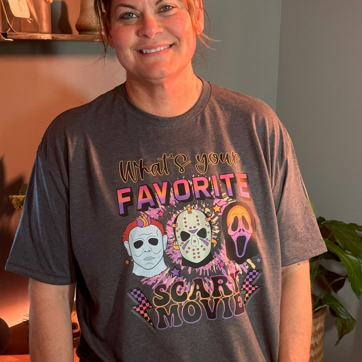 What's your Favorite Scary Movie Women's Crew Neck Tee