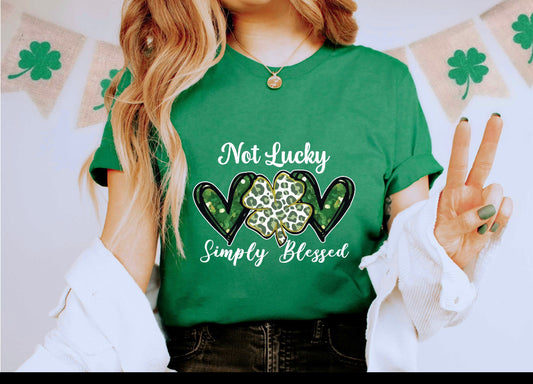 Not Lucky Simple Blessed St' Patrick's Day T-Shirt